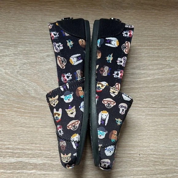 BOBS from Skechers Black Dog Print Slip-On Shoes - Size 6.5 - Picture 6 of 10